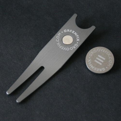 Groovefix GreenFix™ Pitch Repairer Pitchgabel, grau mit Ballmarker