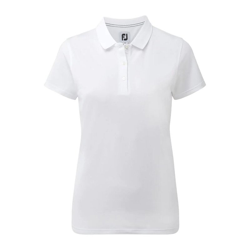 FootJoy Stretch Pique Solid Damen Poloshirt, weiss