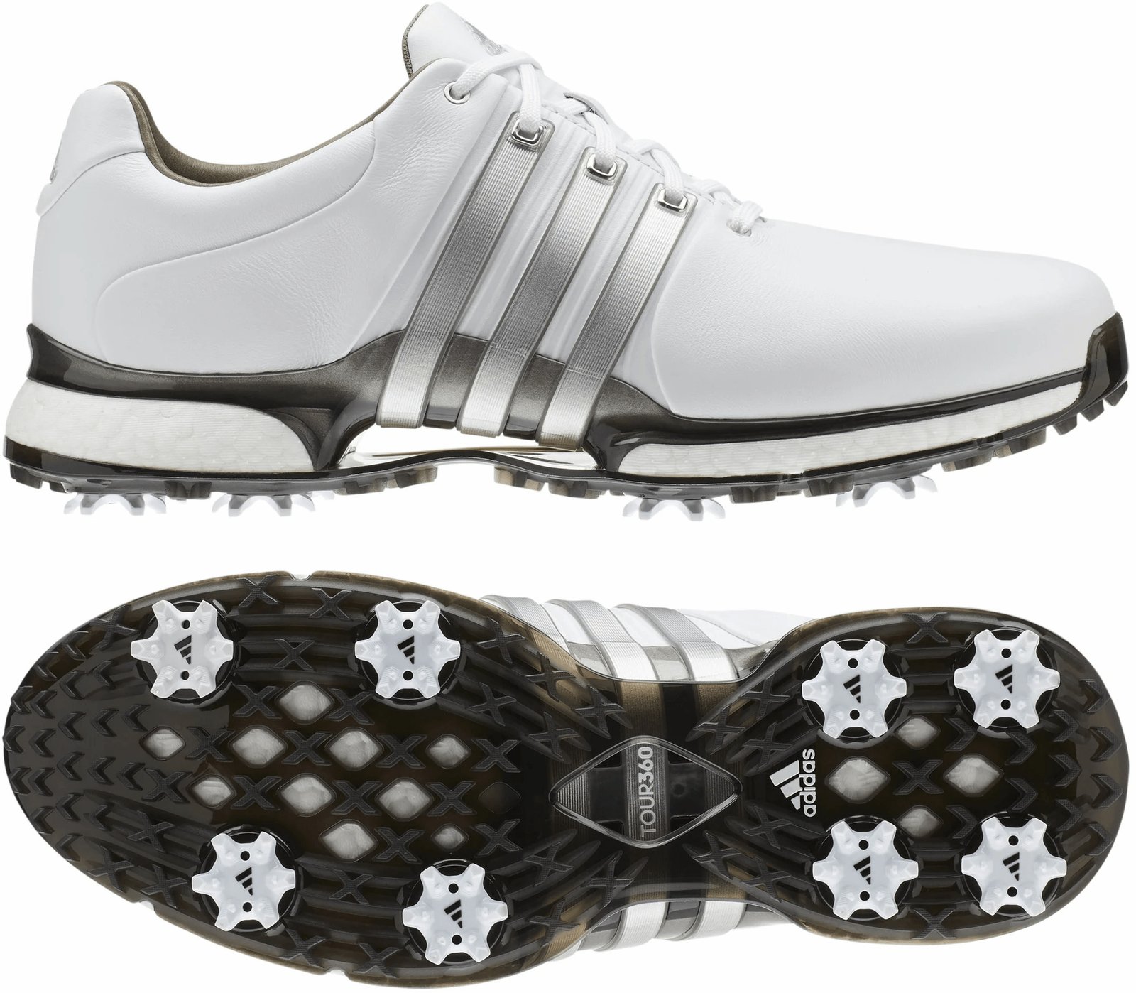 adidas Tour360 XT Herren Golfschuhe, weiss/silber