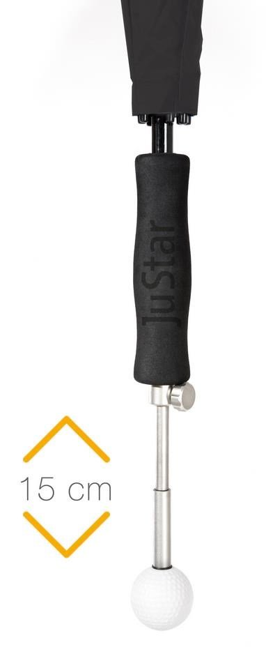 JuStar Teleskop-Golfschirm, silber