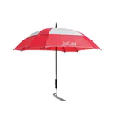 JuCad Teleskop-Golfschirm 68" Windproof mit Schirmstift, rot/silber