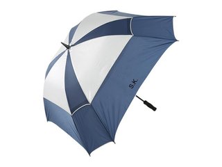 JuCad Teleskop-Golfschirm 68" Windproof mit Schirmstift, blau/silber