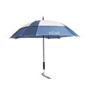 JuCad Teleskop-Golfschirm 68" Windproof mit Schirmstift, blau/silber