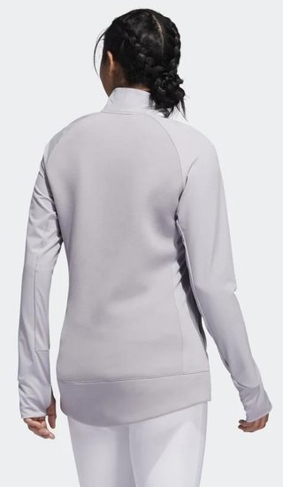 Adidas Hybrid Quarter-Zip Damen Sweatshirt, glory grey