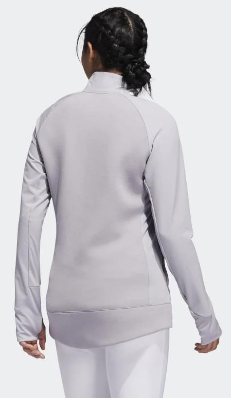 Adidas Hybrid Quarter-Zip Damen Sweatshirt, glory grey
