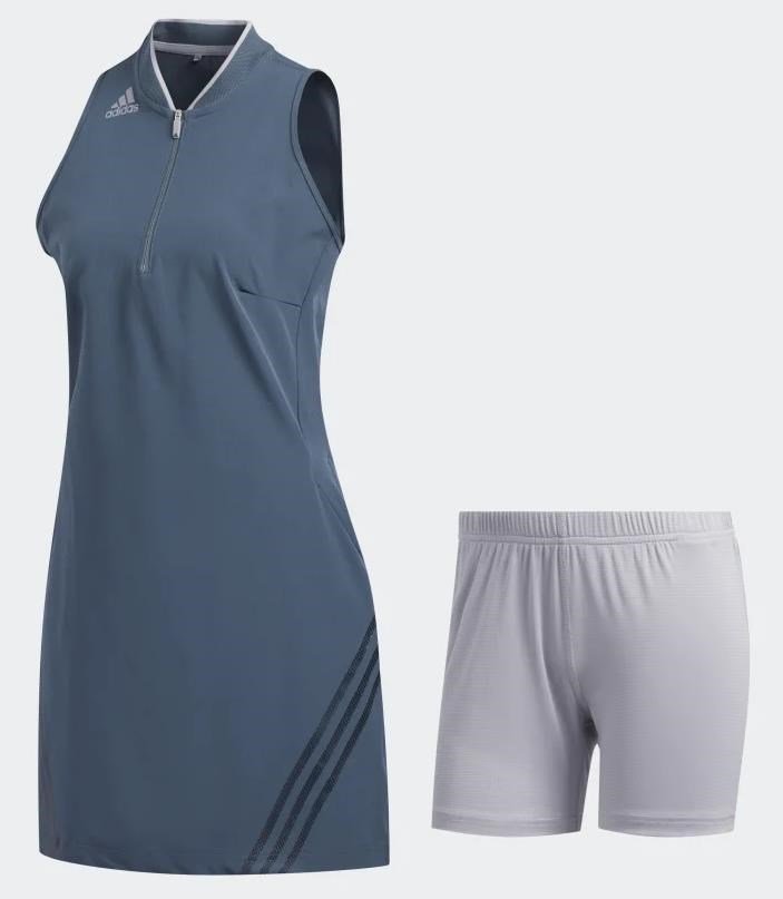 Adidas 3-Stripes Damen Golfkleid, legacy blue