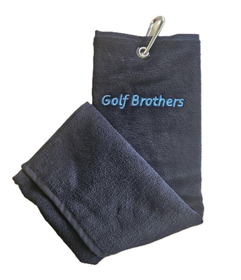 Golf Brothers Trifold Golfhandtuch, schwarz