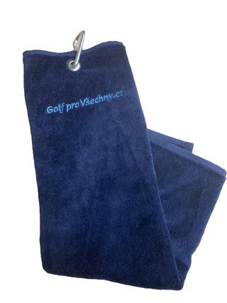 OEM Trifold Golf pro všechny.cz golf towel, NAVY