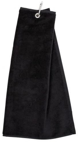 OEM Tri Fold Golf Handtuch, schwarz