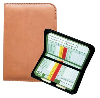 Leder- Scorekartenhalter - braun
