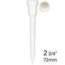 Lignum Tee Plastiktees 72mm, 12Stk., weiss