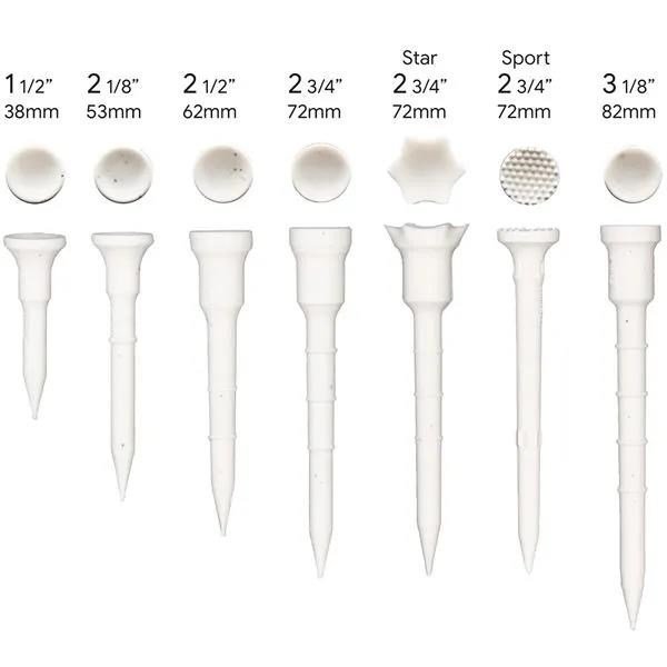 Lignum Tee Plastiktees 72mm, 12Stk., weiss