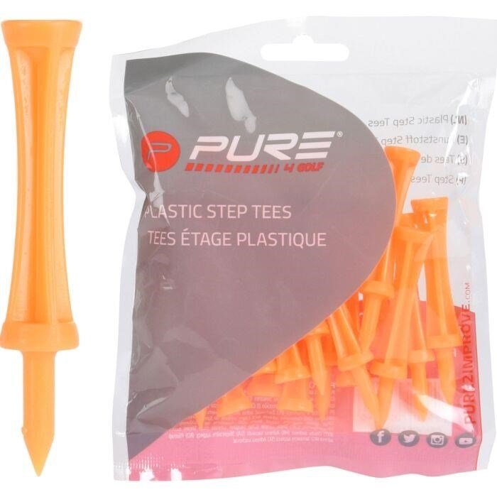 Pure2Improve Step Step Golftees 69mm, orange, 20Stk.