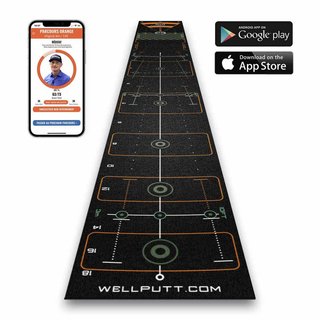 Wellputt Mat CLASSIC Puttingmatte, 4m, schwarz