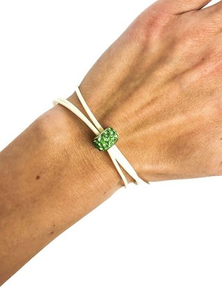 Ostatní Handmade Teraka Armband, Typ 002, grün/weiß