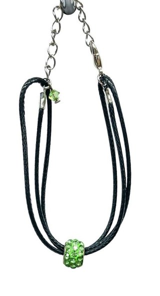 Ostatní Handmade Teraka Armband Typ 005, schwarz/grün