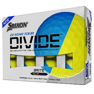 Srixon Q-STAR Tour Divide Golfbälle, gelb/blau