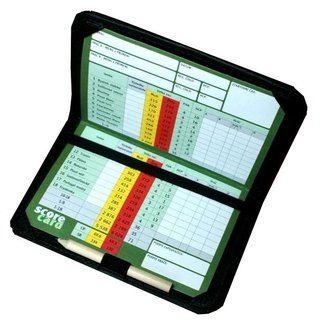 Leder- Scorekartenhalter - schwarz