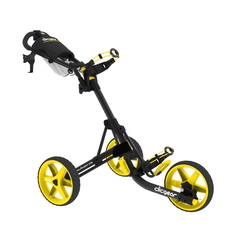 Clicgear 3.5+ Golf Trolley  schwarz/gelb + Wheel Cover GRATIS!