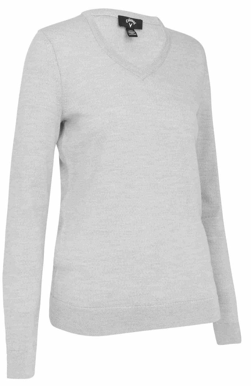 Callaway V-Neck Merino Damen Pullover, pearl blue