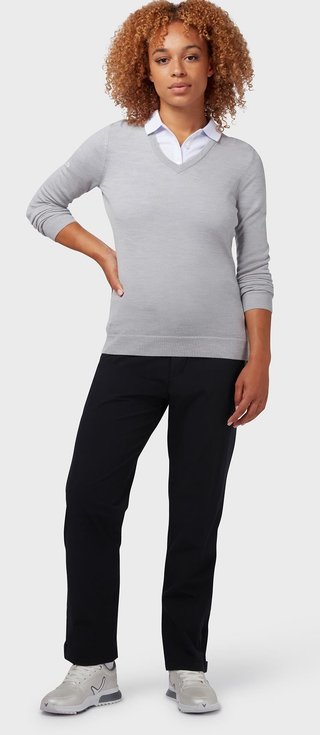 Callaway V-Neck Merino Damen Pullover, pearl blue