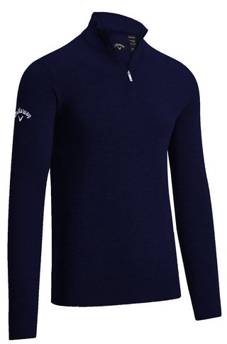 Callaway 1/4 Zipped Merino Herren Pullover, dunkelblau