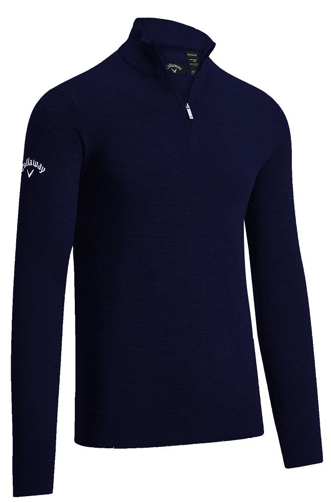 Callaway 1/4 Zipped Merino Herren Pullover, dunkelblau