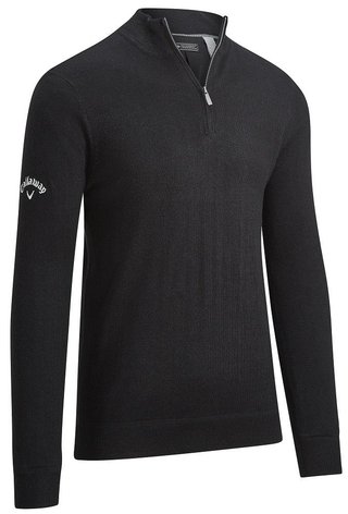 Callaway Windstopper 1/4 Zip Herren Pullover, schwarz