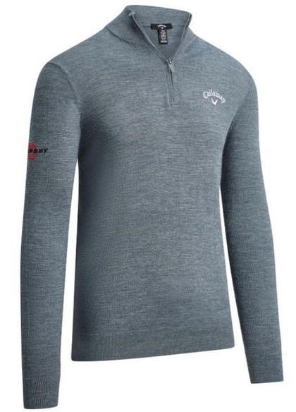 Callaway 1/4 Blended Merino Herren Pullover, grau