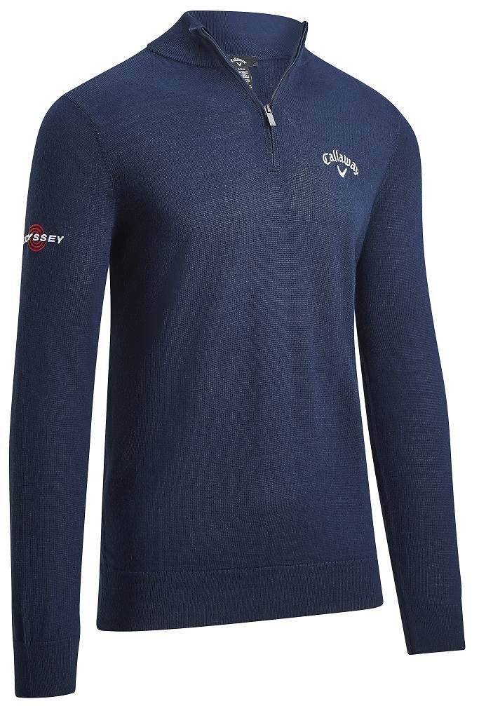 Callaway 1/4 Blended Merino Herren Pullover, dunkelblau