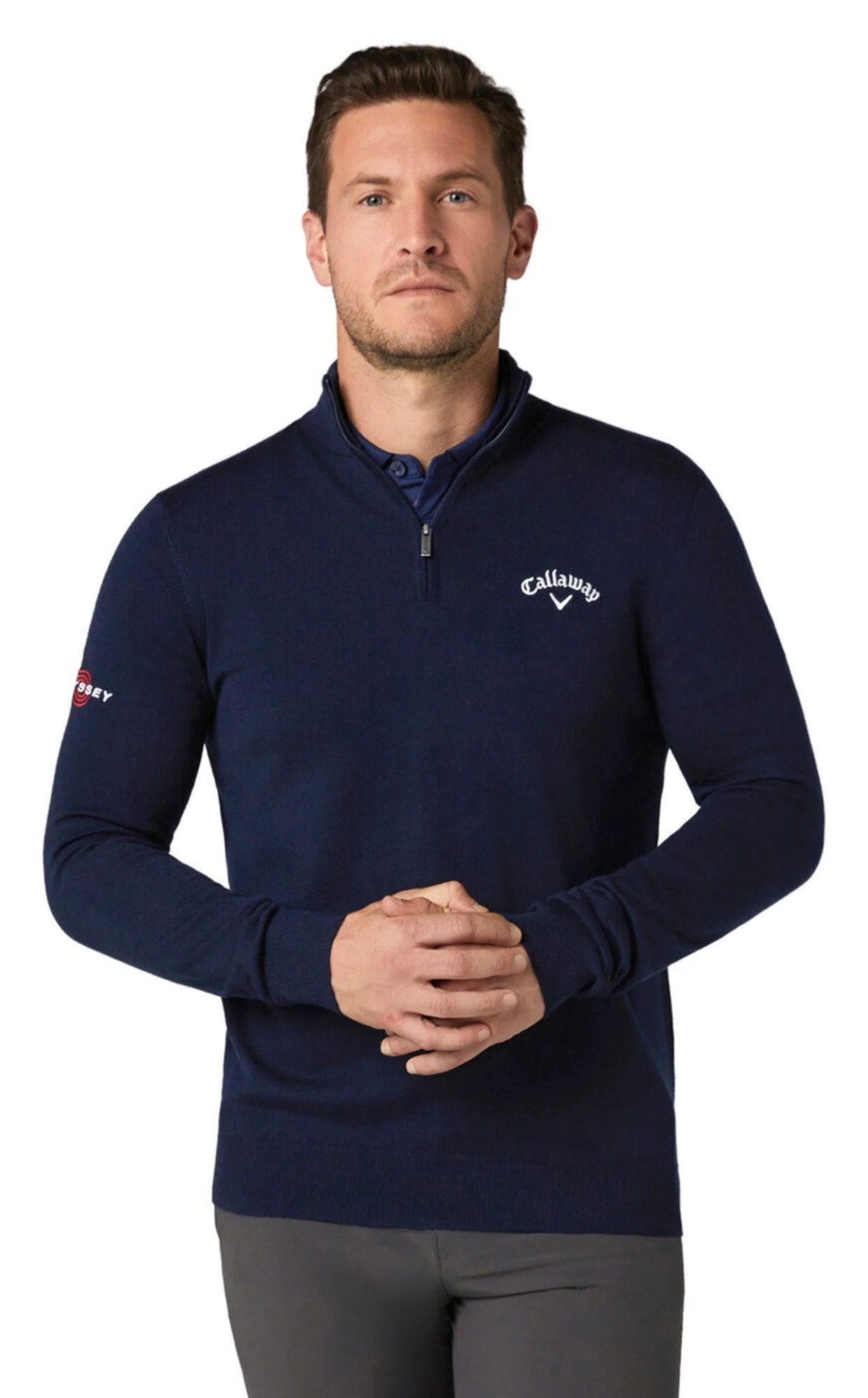 Callaway 1/4 Blended Merino Herren Pullover, dunkelblau