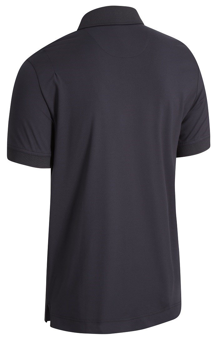 Callaway Solid Ribbed Herren Poloshirt, schwarz