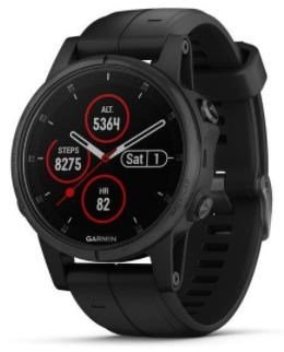 Garmin fenix5S Plus Sapphire Black, Black Band