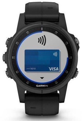 Garmin fenix5S Plus Sapphire Black, Black Band