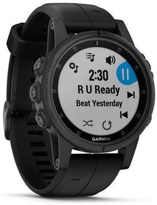 Garmin fenix5S Plus Sapphire Black, Black Band