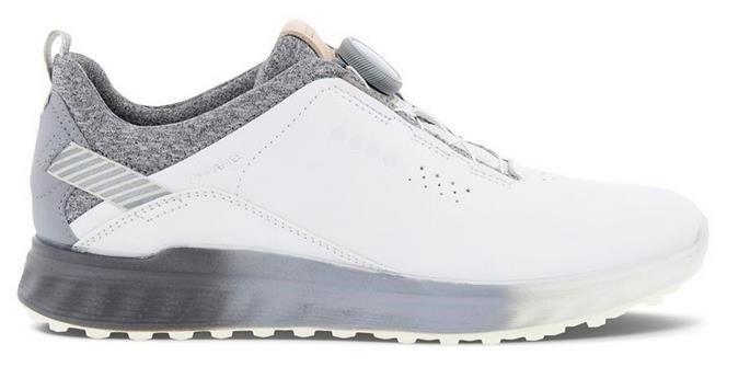 Ecco S-Three Boa Damen Golfschuhe, weiss/grau