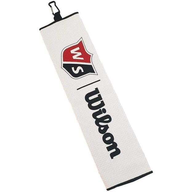 Wilson Tri Fold Golf Handtuch, weiss