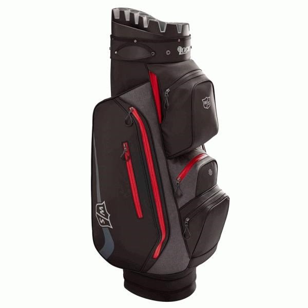 Wilson Staff I-Lock Rain Cartbag, schwarz/rot