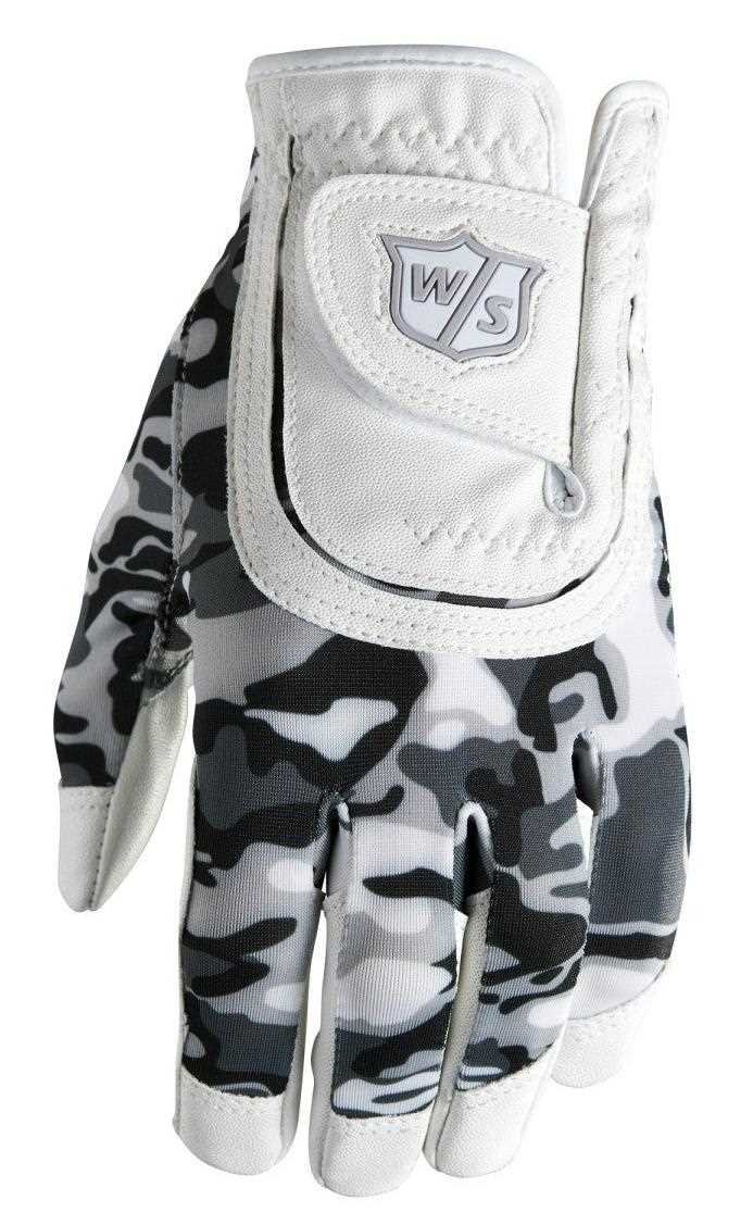 Wilson Staff Fit All Kinder Golfhandschuh, weiss/schwarz camo