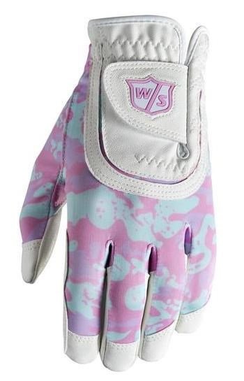 Wilson Staff Fit All Kinder Golfhandschuh, pink camo