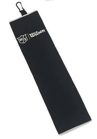 Wilson Staff Tri Fold Golfhandtuch, schwarz