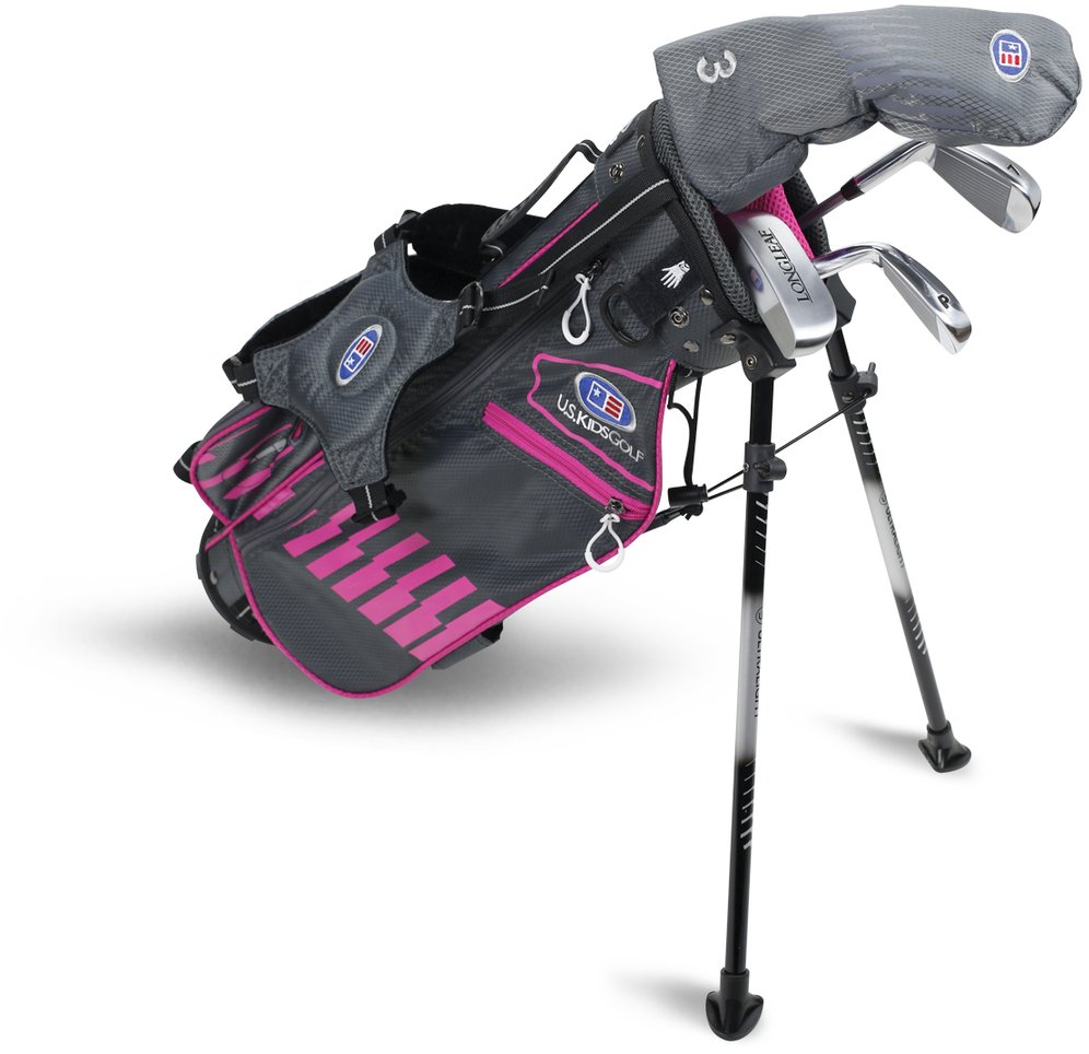 2022 U.S. Kids Golf UL45 (114 cm) WT25-s 4-Club Junior Golfset, grau/rosa