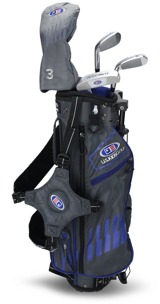 2022 U.S. Kids Golf UL45 (114 cm) WT25-s 4-Club Junior Golfset, grau/blau