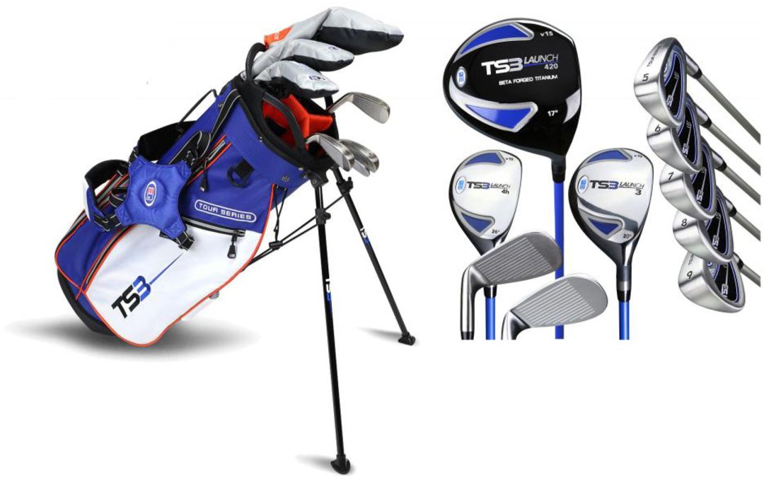 U.S. Kids Golf TS3-51 (130 cm) v15 10-Club Junior Golfset, blau/weiss/orange