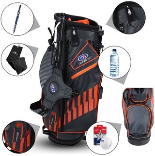 2022 U.S. Kids Golf UL51 (130 cm) WT20-s Junior Standbag, grau/orange