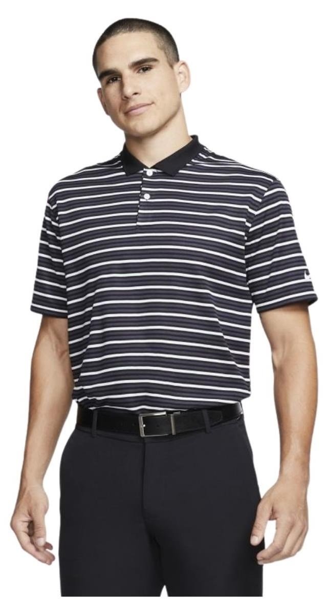 Nike Dri-Fit Victory Stripe OLC Herren Poloshirt, schwarz/weiss