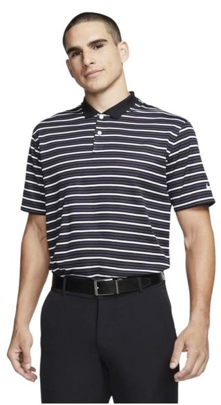 Nike Dri-Fit Victory Stripe OLC Herren Poloshirt, schwarz/weiss