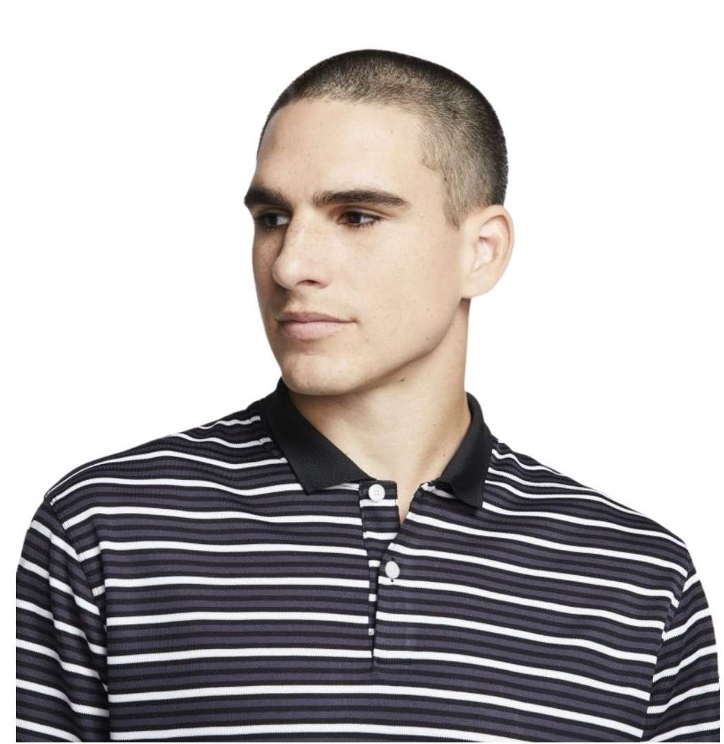 Nike Dri-Fit Victory Stripe OLC Herren Poloshirt, schwarz/weiss