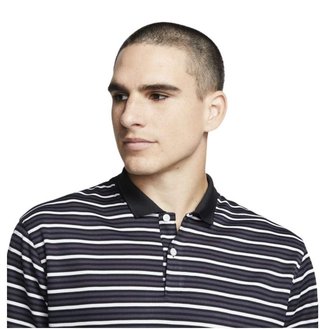 Nike Dri-Fit Victory Stripe OLC Herren Poloshirt, schwarz/weiss