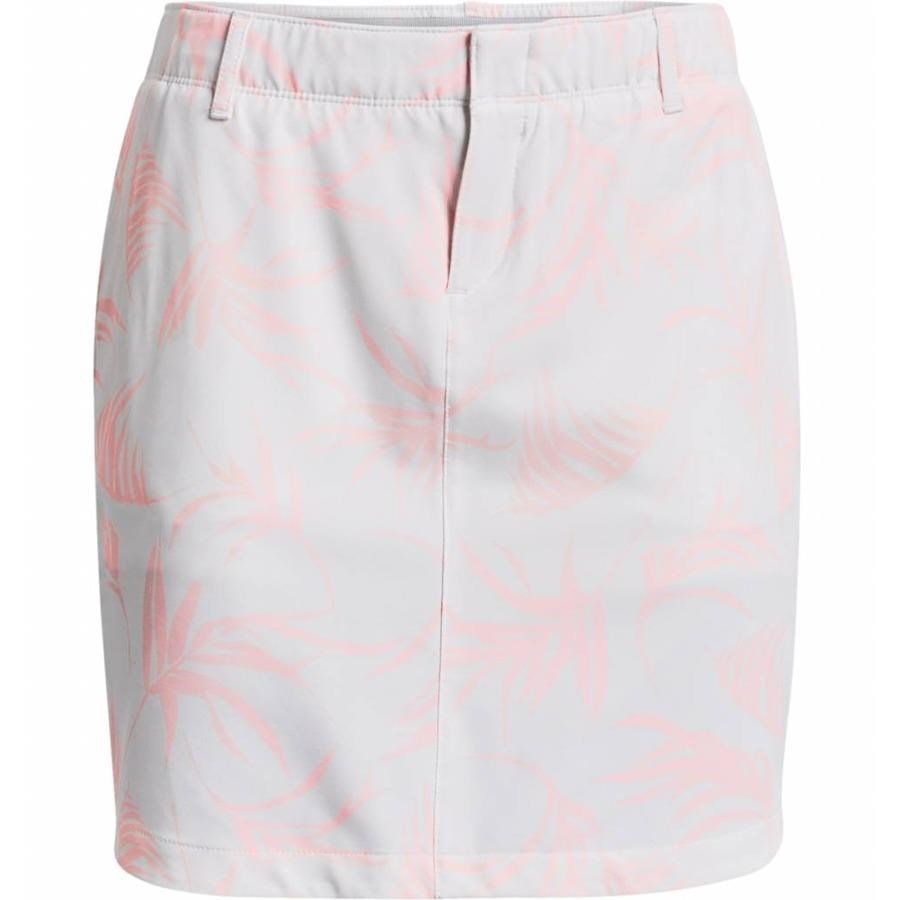 Under Armour Links Woven Printed Damen Golfrock, weiss/rosa